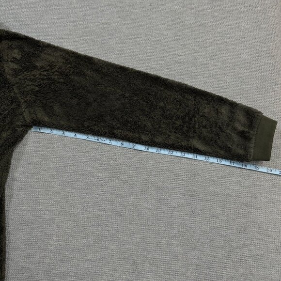 The North Face Womens Olive Green Full Zip Jacket Long Sleeve Fleece Mock Size M - Picture 13 of 16